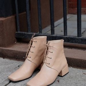 Arianne Gabriel | Shoes | Images For Arianne Gabriel Lace Up Boot Nude